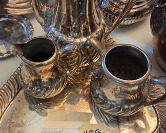 #38	Wilcox Silver plated Tea Service Set	 $36.00 