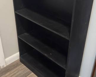 #14	Black Painted 3 shelf Bookcase - 26x8x35	 $25.00 