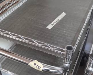 #134	Stainless Steel Rolling 3 shelf Cart on Wheels - 18x34x34	 $75.00 