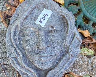 #246	Concrete Face of a Woman Hanging - 11.5x9	 $20.00 