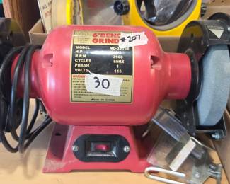 #207	6" Bench Grinder 1/2 HP	 $30.00 