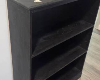 #15	Black Painted 3 shelf Bookcase - 26x8x35	 $25.00 