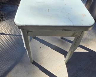 #172	Wood Stool - Painted White - 12 square x 14T	 $20.00 