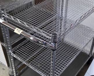 #132	Stainless Steel Rolling 3 shelf Cart on Wheels - 18x34x34	 $75.00 