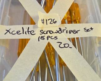 #126	Xcelite Screwdriver Set - 15 pcs	 $20.00 
