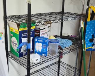 #131	Black Metal Rolling 5 shelf Cart - 35x16x77	 $100.00 