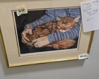 #61	Sleeping Ginger Cat 46/200 Don Tingle Print	 $20.00 