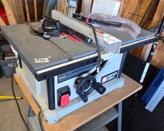 #218	Porter Cable Table Saw w/stand - 10" 	 $75.00 