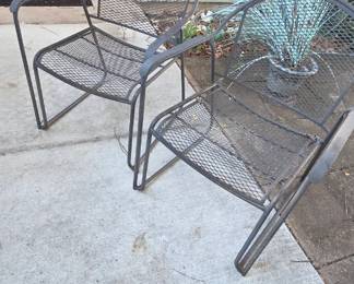 #250	Set of 2 Wrought Iron Stationary Chairs	 $45.00 