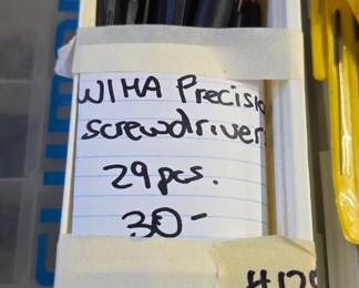 #125	Wiha Precision Screwdrivers - 29 pcs	 $30.00 
