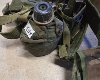 #232	U.S. Military Belt W/Canteen and Shoulder Harness w/field dressing kit 	 $20.00 