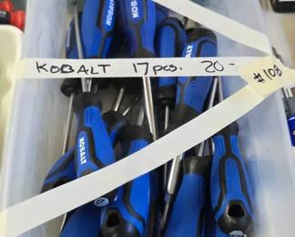#108	Kobalt 17 pc Screwdriver set	 $20.00 