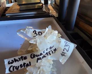 #239	White Quartz Crystal Matrix - 7" x5.5"	 $30.00 