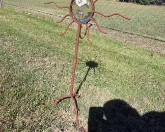 #162	Metal Sun Face Rustic Candle Stand - 16Hx30T	 $25.00 