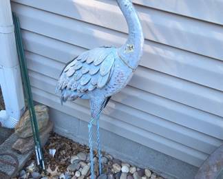 #184	Metal Crane Yard Art - 14x47T	 $35.00 