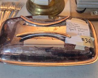#36	Gorham Silverplate Covered Vegetable Square Bowl	 $25.00 