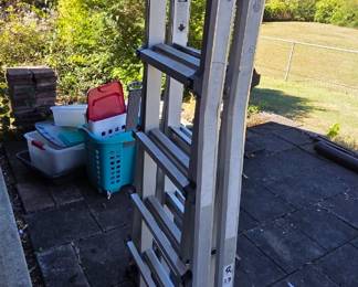 #225	Gorilla Aluminum Folding Ladder - extends to 18 feet	 $75.00 