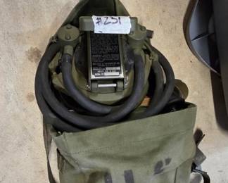 #231	U.S. Military Water Purification Unit - Hand operated Model A-542 - made in 1951 - has unused filters with it	 $45.00 