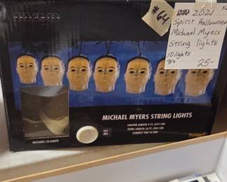 #64	2021 Spirit Halloween Michael Myers String Lights - 10 lights - 9ft	 $25.00 