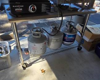 #181	Stainless Steel Kitchen Rolling Cart/Worktable w/1 shelf  on Wheels - 50x24x34.5	 $100.00 