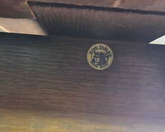 #12	Kings Table Wood Trestle Tablel w/Pull-out extendable leaves that fit back underneath the table - 4878x36c29.5  (finish Issues)	 $225.00 