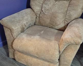 #4	Tan Lazy-Boy Swivel Continuous Seat Recliner - Suede	 $250.00 