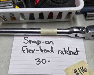 #116	Snap-on Flex-Head Ratchet	 $30.00 