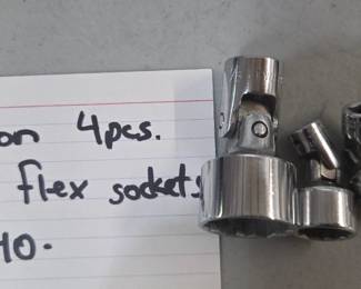 #124	Snap-on 4 pcs Swivel Flex Sockets 	 $40.00 