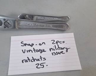 #117	Snap-on Vintage Military issue Rachets	 $25.00 