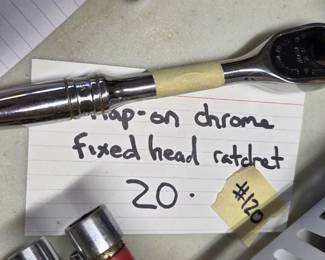 #120	Snap-on Fixed Ratchet	 $20.00 