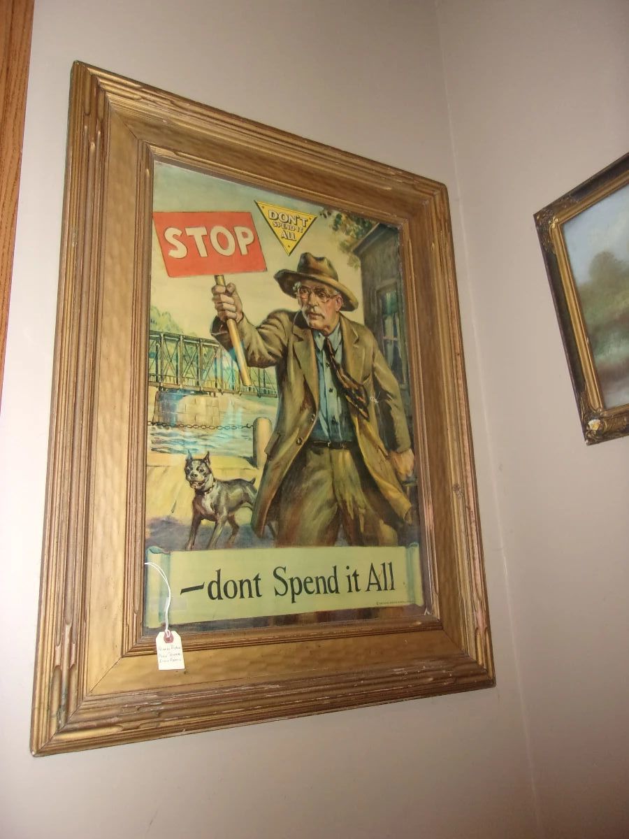 Beautiful Framed Poster, Came from Bank in Cartersville, Additional Posters Are Inside Frame and Are Interchangable