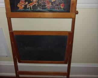 Antique Chalkboard w/Roller Paper at Top w/Different Designs