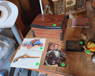 Jewelry boxes and post cards