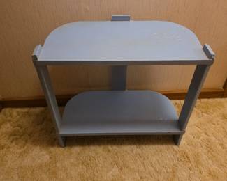 Small blue wood console table