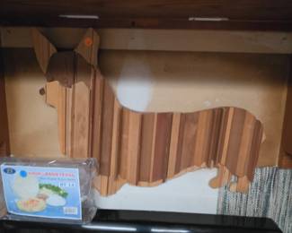Wooden Corgi Dog Wall Art