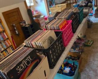 Lots of records albums!! 