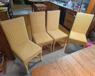 4 Wicker Dining Chairs