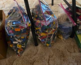 Jumbo bags of Legos