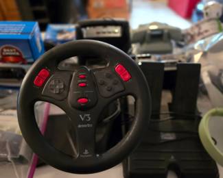 Video game steering wheel and pedals - untested