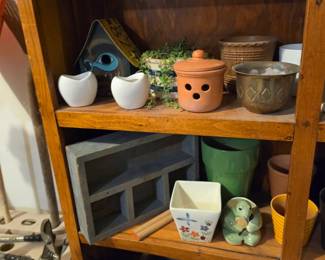 More planters and bird house