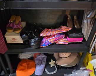 Shoes, house slippers, hats