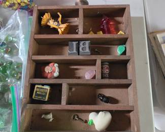 Small shadow box with miniatures