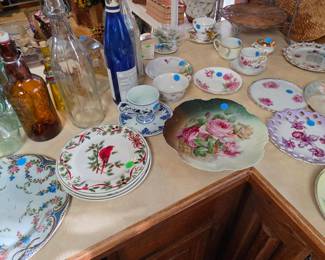 Vintage porcelain plates and cups