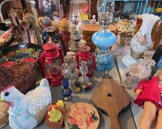 Vintage oil lamps