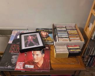 Casettes, Elvis and John Wayne items