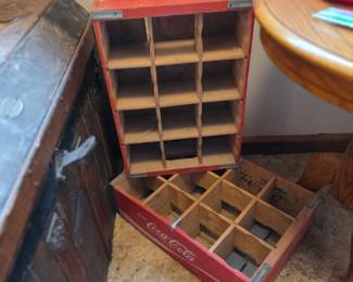 Vintage Coca-Cola wood crates