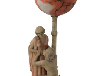 Alabaster Figural Lamp