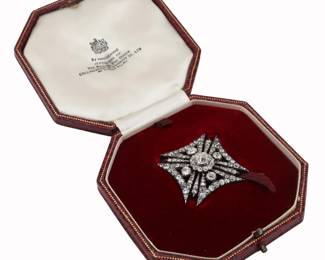 Diamond Maltese Cross Brooch