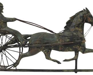 Weathervane Horse Sulky