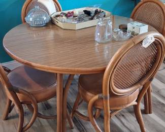 Bamboo Table and chairs part of set